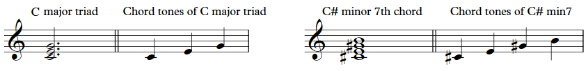 chord tones guide tones passing tones 1